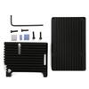 Black Aluminum Alloy Case Ultra Thin Design Fit for Raspberry Pi 4 Model B B Heat Dissipation