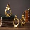 Маленькие полые фигуры для чтения и размышлений Абстрактная статуя Современное искусство Скульптура Настольная Декор интерьера дома Полки Дома