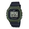 Casio Часы из Коллекции на Заказ Кварцевый Механизм Ремешок из Смолы Мужские Часы Зеленый Циферблат W-218H-3A(Watch5--)