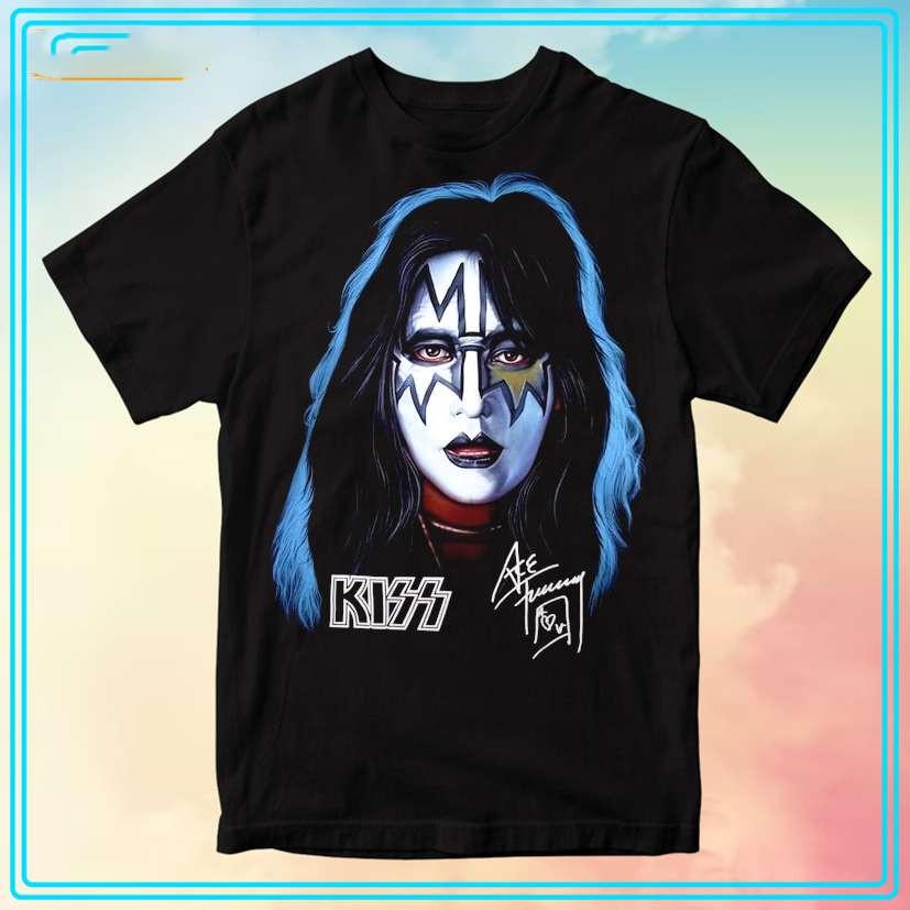Ace Frehley Навсегда Запомненный Рок-гитарист Футболка с коротким рукавом Унисекс Футболка