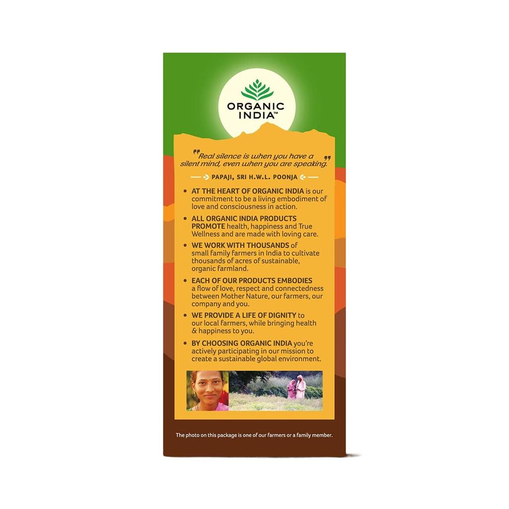 Tea with Tulsi, Ginger and Turmeric (25 Pack, 1.9 G), Tulsi Ginger Turmeric Tea Organic India