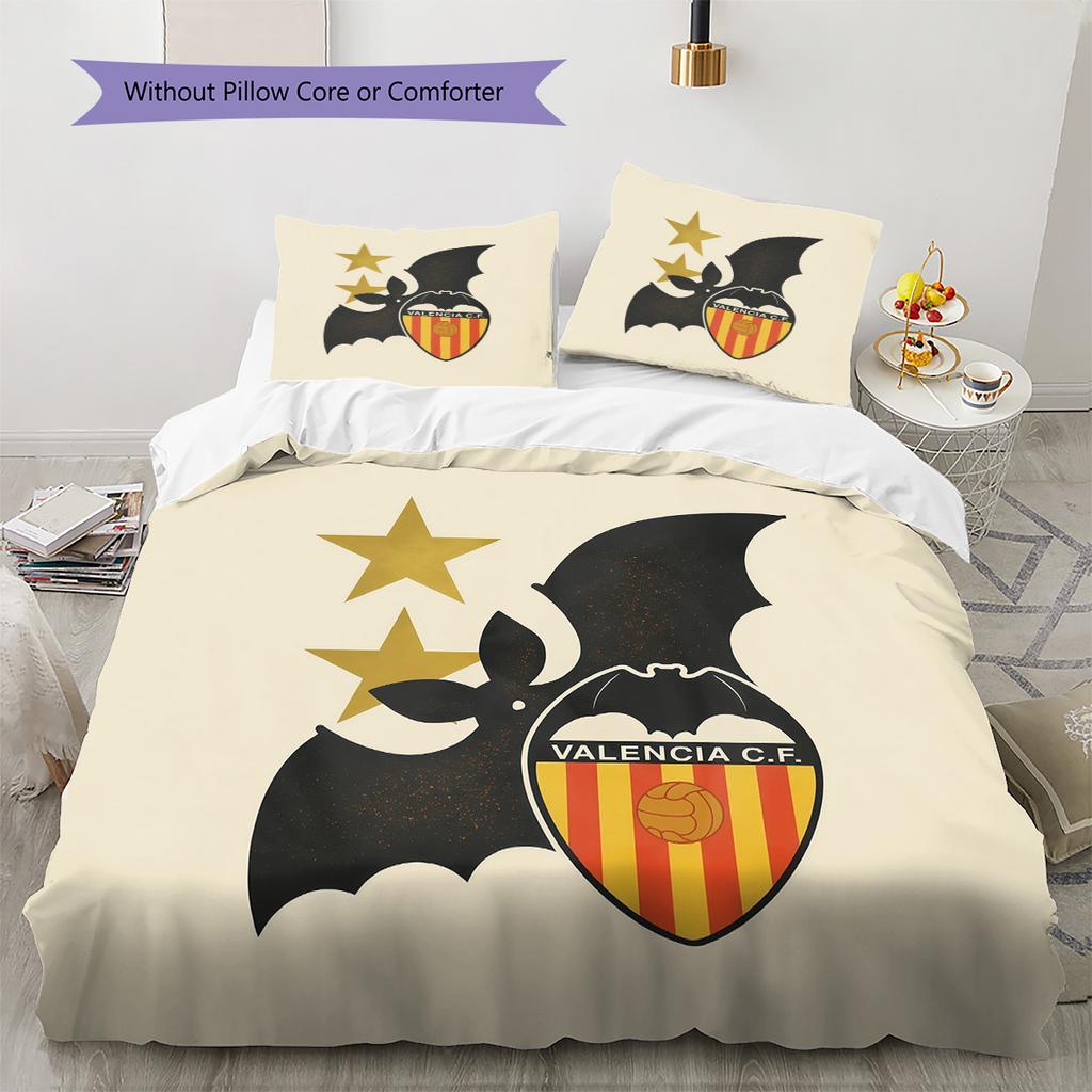 Valencia CF Pattern Bedding Quilt Set  Home Decoration  Gift (1 * duvet cover + 2 * pillowcase  without core)