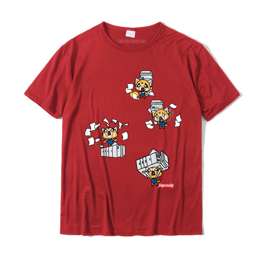Aggretsuko Rage Against The Copy Machine Tee Shirt Custom Cotton Tops Shirt Birthday Family Top T-Shirts
