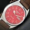АВТОМАТИЧЕСКИЕ ВИНТАЖНЫЕ ВОССТАНОВЛЕННЫЕ ЧАСЫ SEIKO 5 6309A ЯПОНИЯ МУЖСКИЕ КРАСНЫЙ ЦИФЕРБЛАТ a441288-5