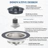 Upgraded 3 in 1 Kitchen Sink Drain Strainer and Stopper Combo,Stainless Steel Metal Kitchen Sink Stopper Fast Drainage