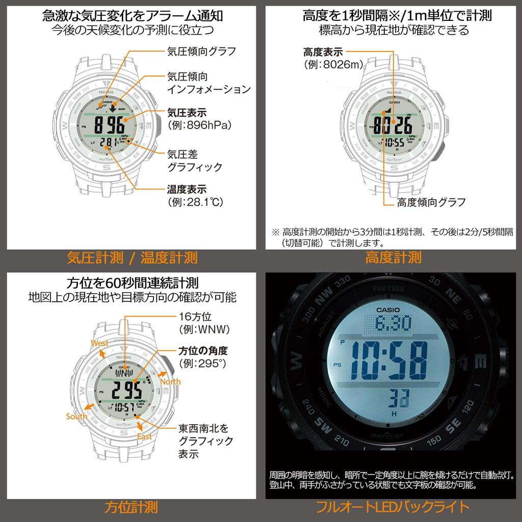 Мужские наручные часы Casio Pro Trek Черные PRG-330-9AJF