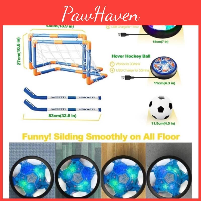 Hovering Hockey Football Toy Set Rechargeable Led With Goal For Childrens Gift