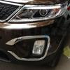 Для Kia Sorento 2013 2014 автомобиля передняя противотуманная фара детектор рамка палка Стайлинг ABS хромированная крышка отделка капотов Запчасти для бровей