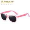 aoron Fashion Design TR90 Frame Polarized Sunglasses for Children Classic Black Anti Glare UV400 Sport Glasses Kids Gifts Boy Girls
