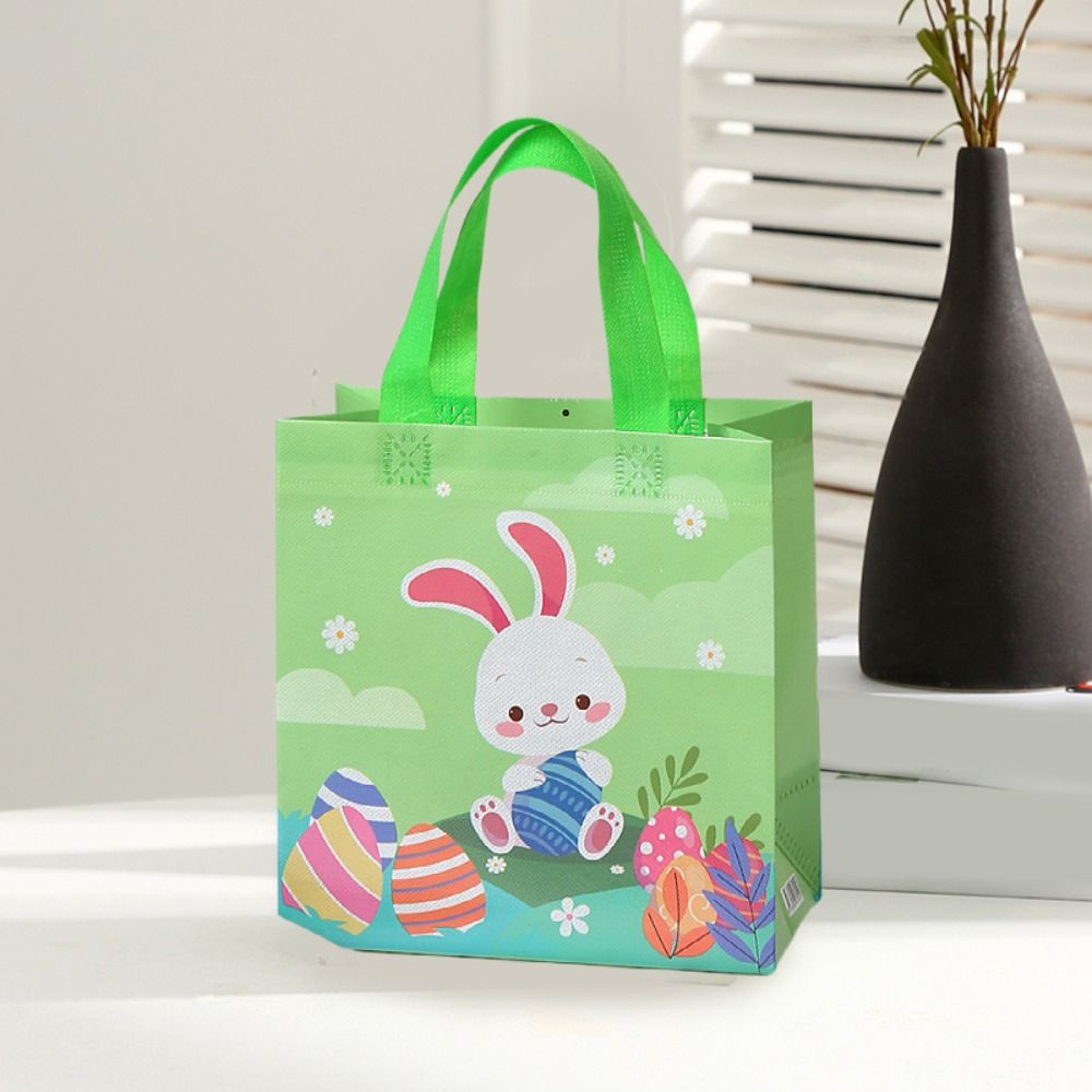 4pcs Cartoon Rabbit Egg Packaging Bags Nonwoven Candy Bags Easter Non-Woven Gift Bags  Party Gift