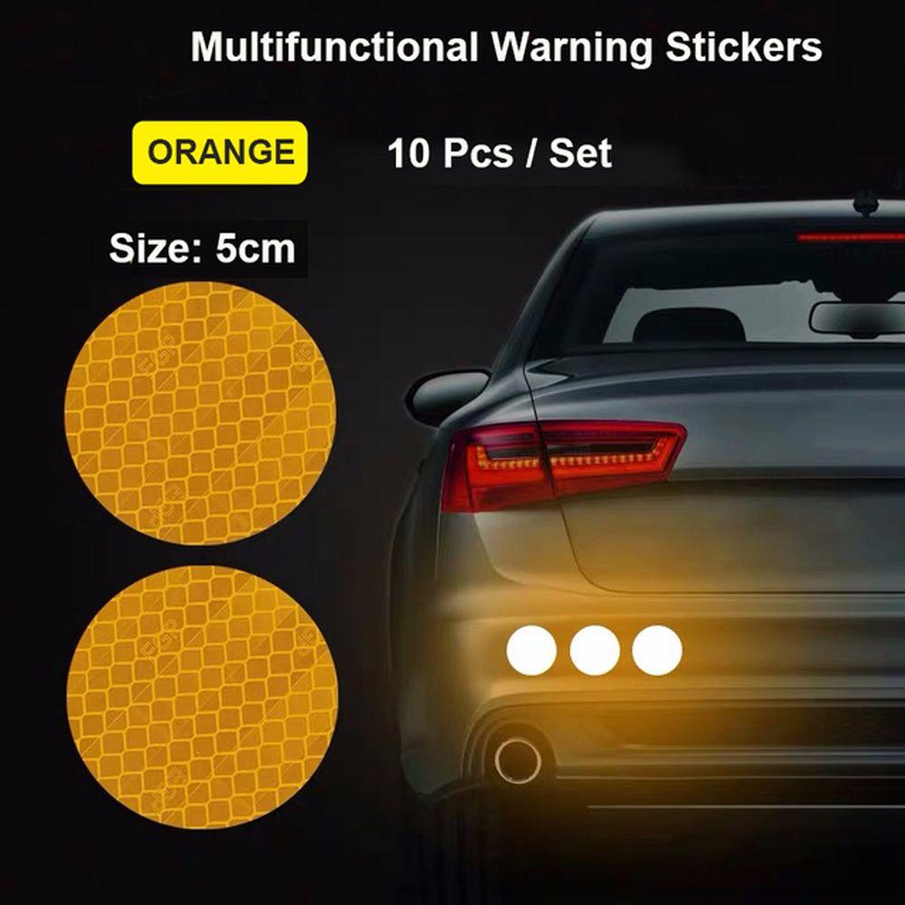 Riding Square Motorcycle Star Safety Sticker Bicycles Car Bumper Stickers Reflective Warning Strip