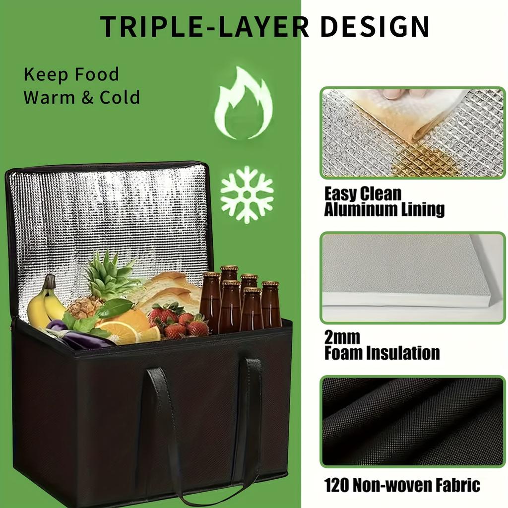 Изолированные сумки для продуктов большой вместимости, складная портативная сумка-холодильник с мягкими стенками, легкая многоразовая сумка-тоут с изоляцией для еды и пива