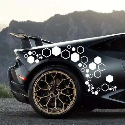 52 шт. сотовых автомобильных виниловых наклеек, большие и маленькие комбинированные шестиугольные наклейки, сделай сам, крутой стиль кузова автомобиля, украшение в открытом стиле