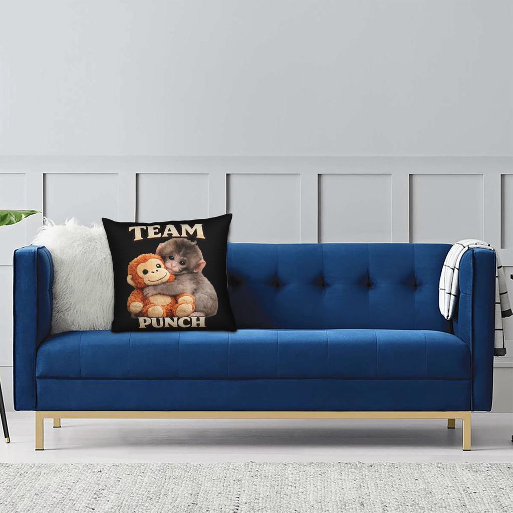 Lonely Punch Monkey Pillowcase Double-Sided Printing Fabric Cushion Cover Gift Throw Pillow Case Cover Bedroom Zipper 40X40Cm