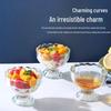 Минималистичный стеклянный десертный стаканчик и стаканчик для йогурта для салатов и мороженого
