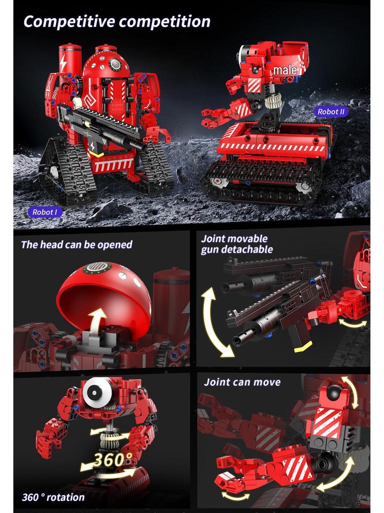 Kaiyu Kids' Remote Control Robot Car Toy - Compatible with Lego, Programmable, with Electric Assembly Building Blocks