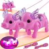 Робот Игрушка Музыкальная Ходячая Свинья Фигурка Игрушки Работает от Батареек Малыши Дети Домашние Животные