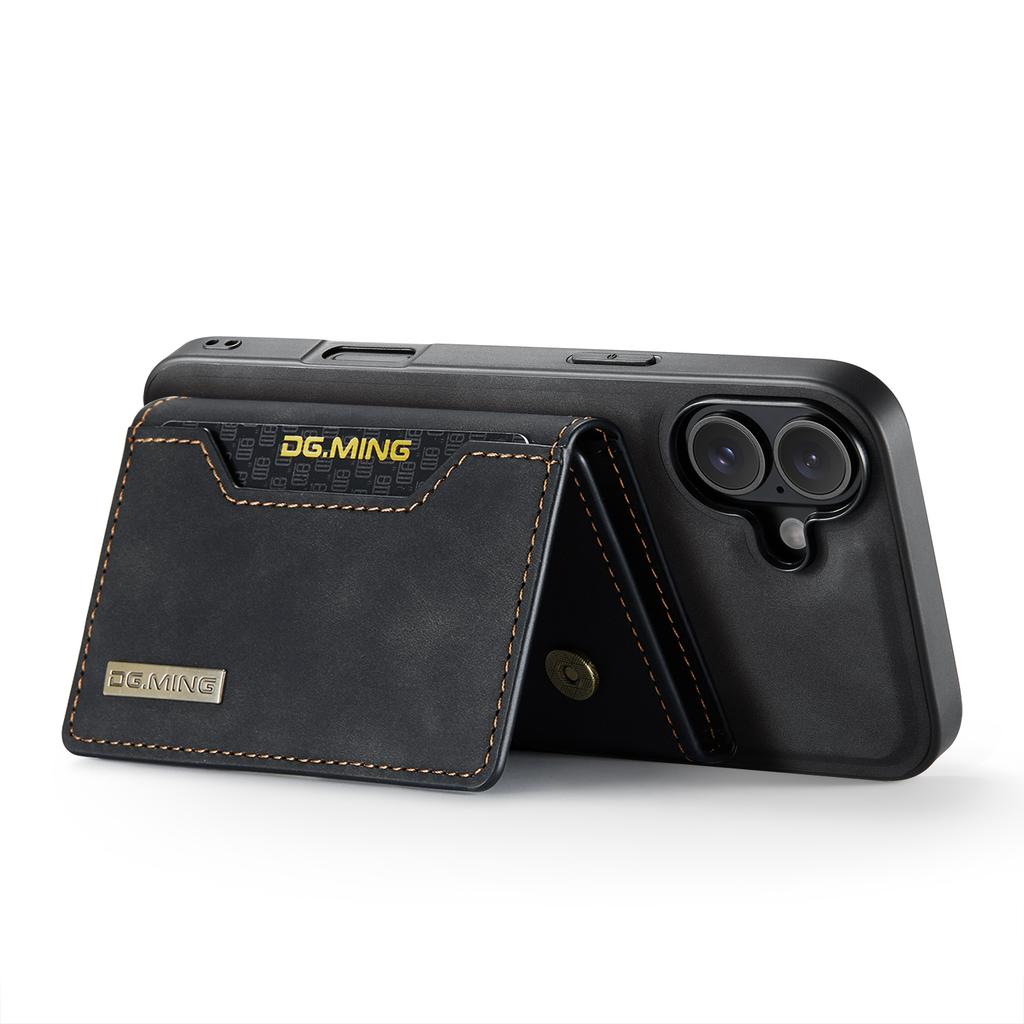 DG.MING M2 Series for iPhone 17 Case PU+PC+TPU Phone Cover Detachable Wallet
