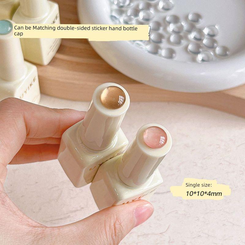 Mini Glass Color Card Nail Beanie Color Card UV Polish Punch Board Nail Tip High Transparent 3D round Beads Manicure Implement