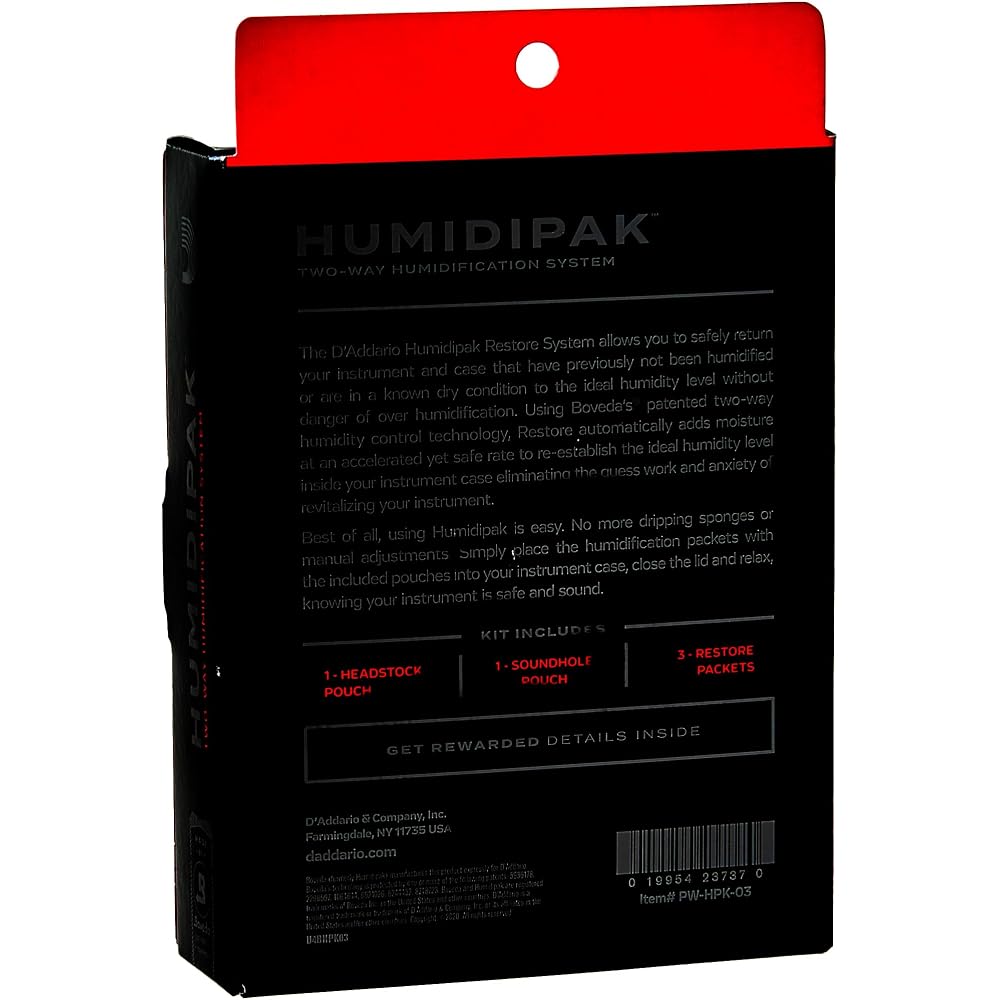 D'Addario Daddario Средство для контроля влажности гитары Набор для восстановления Humidipak PW-HPK-03 (Неотложная помощь)...