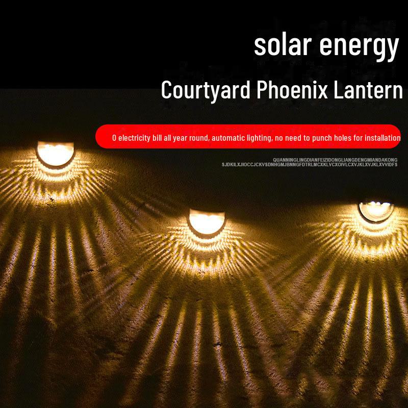 Уличный солнечный настенный светильник с капельным эффектом воды - декоративный ночной светильник для сада и ступеней