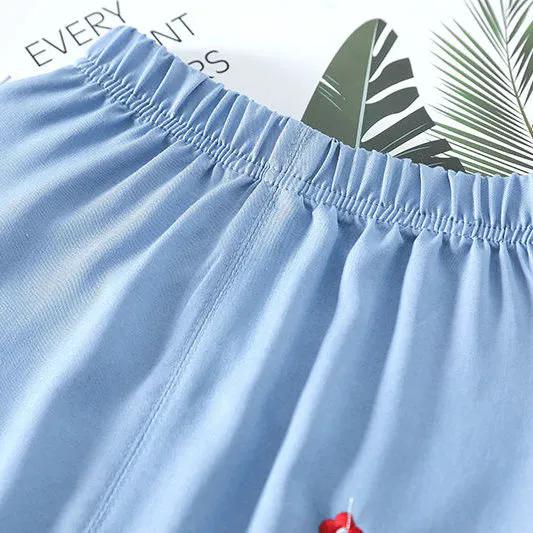 Летние москитные штаны для девочек с поясом. Детские летние шаровары тонкие и свободные.