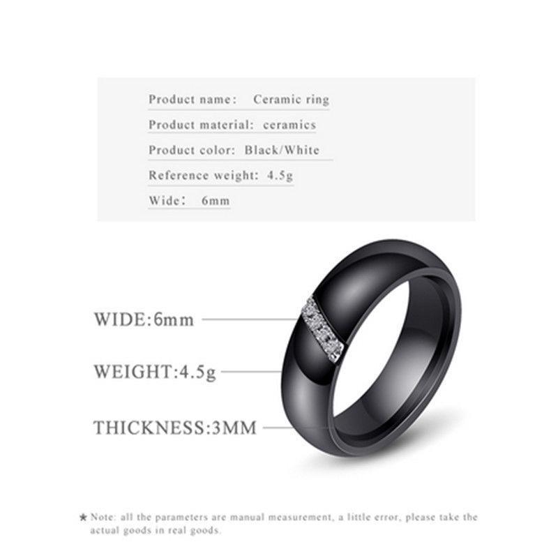 Ювелирные изделия Простой модный подарок подруге Топ Керамика Кольцо для любителей моды