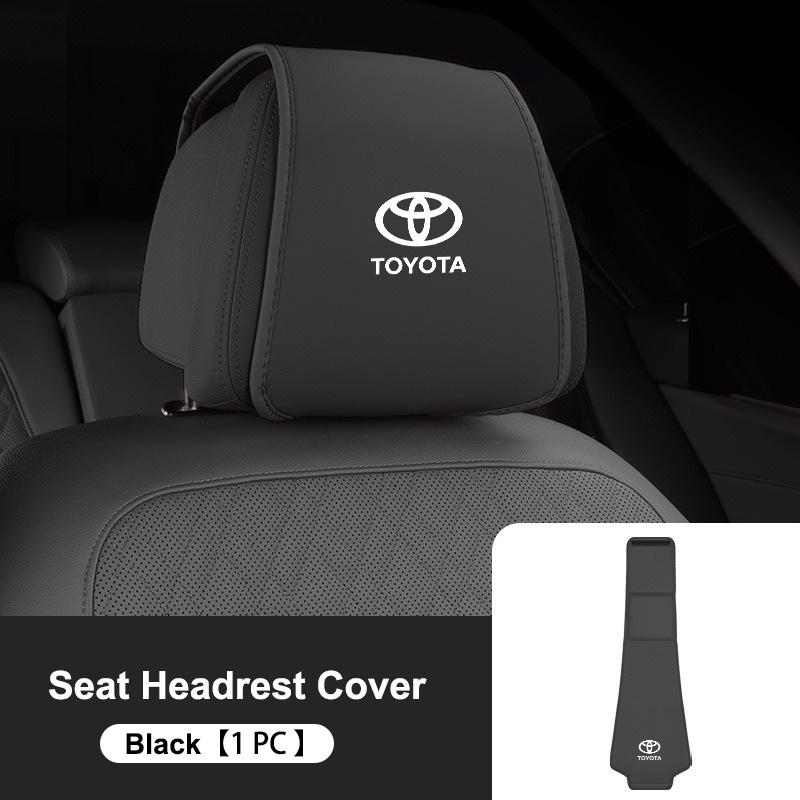 Leather Car Seat Headrest Protect Cover For Toyota Corolla Supra 86 Yaris Prius Camry Tacoma Venza Tundra Rav4 Auris Accessories