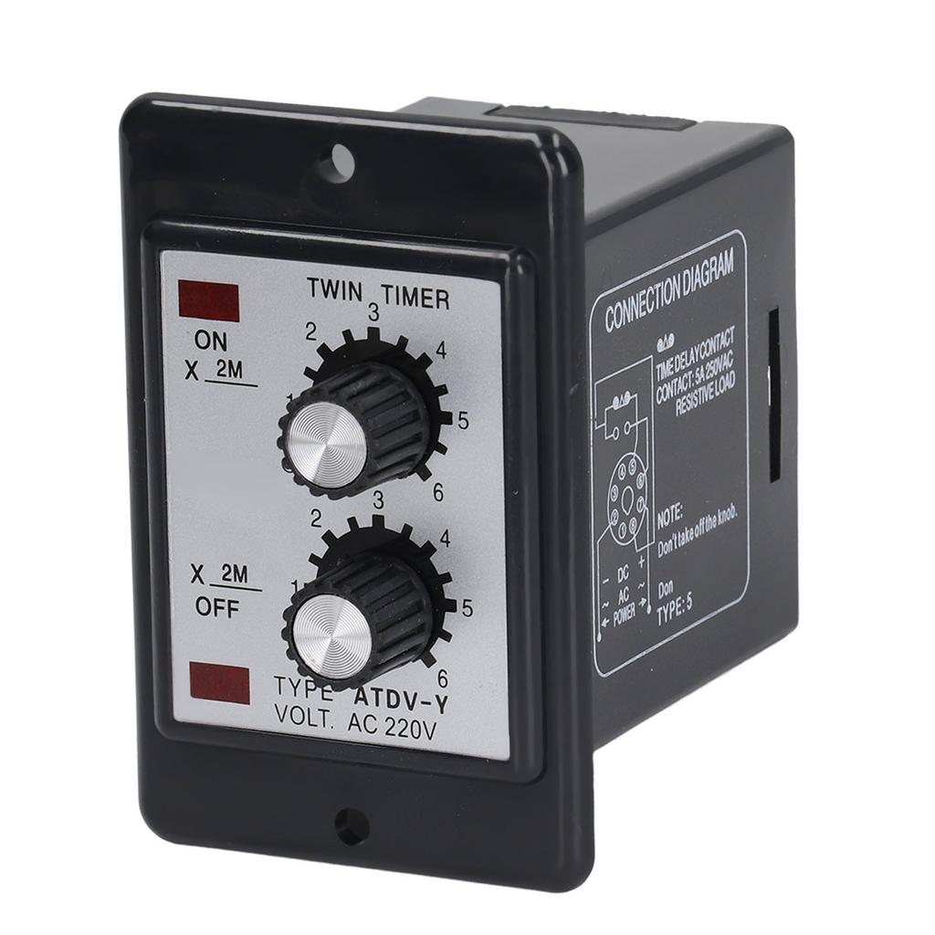 12м Двойное реле времени Антипомеховая медная катушка Серебряный контакт Реле задержки времени AC220V