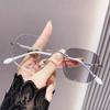 1/2PCS Female Rimless Pochromic Reading Glasses Men Women Far Sight Eyeglasses Trendy Color Changing Presbyopic Glasses