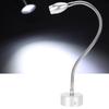 Aluminum Alloy LED Work Wall Light Flexible Gooseneck Table Wall Light (Wiring 110‑240V) Silver 6000K