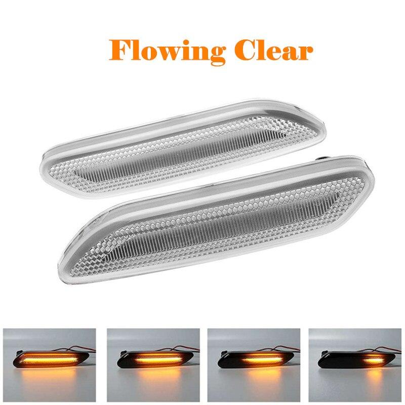 2 шт. нормальный/динамический указатель поворота, светодиодный боковой габаритный фонарь, 12 В, боковой повторитель, лампа, панель, лампа для BMW Mini Cooper R60 R61