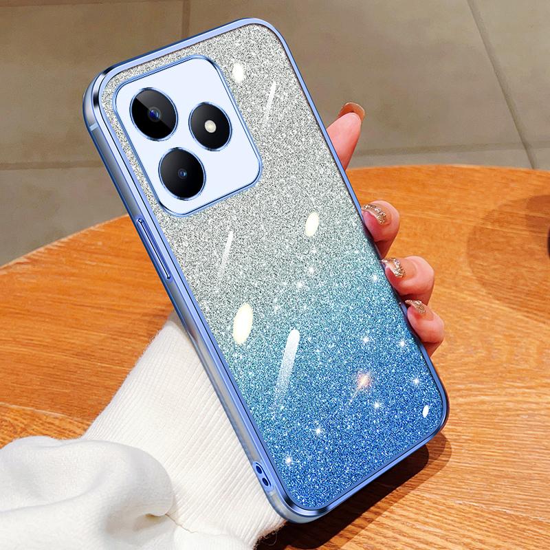 Для Realme Note 50 Note50 RMX3834 чехол из мягкого силикона с кромкой, блестящий чехол из ТПУ для телефона, задняя крышка