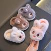 Anti Slip Winter Slippers Big Eyed Rabbit Plush Shoes Minimally Fluffy Slippers  Boys