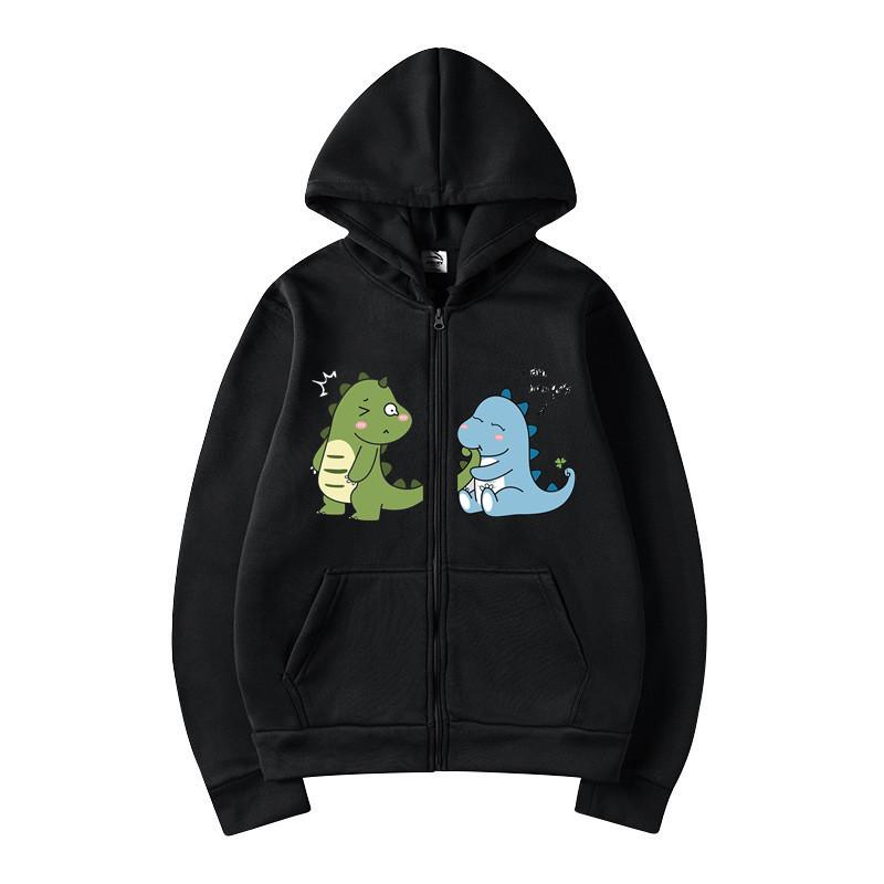 Молодежный спортивный топ с капюшоном Love Crazy Dinosaur Couple Print, флисовый свитер, повседневная толстовка для бега и фитнеса