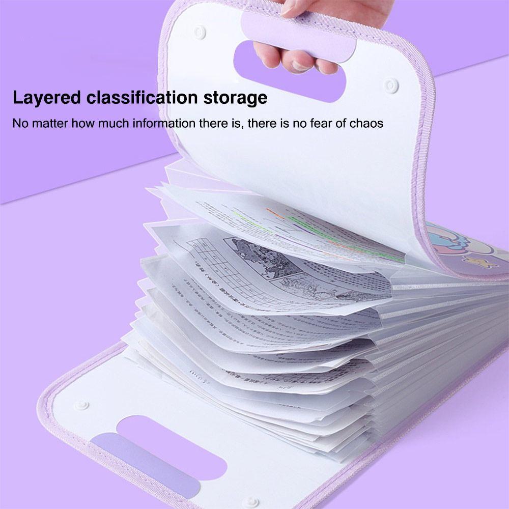 Папка для хранения контрольной бумаги с 13 карманами, водонепроницаемая сумка для документов, креативная папка-конверт