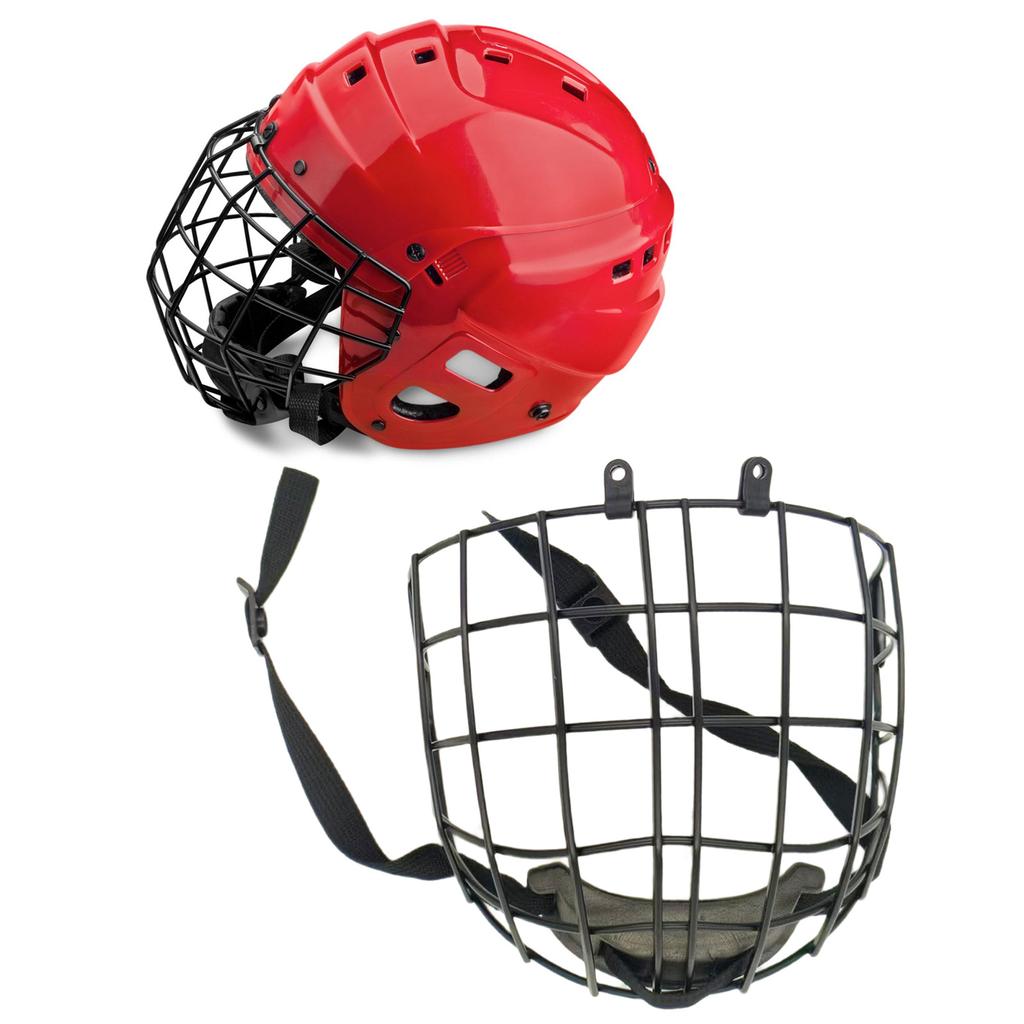 Полный хоккейный шлем, защитный шлем, металлическая сетка, защитная маска для лица, защитный шлем для хоккея с шайбой, защитная маска для лица для молодежи и взрослых