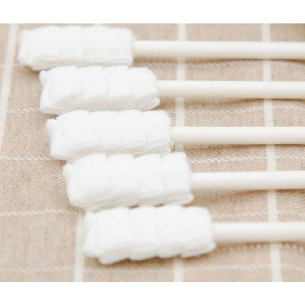 Disposable Baby Care Clean Gauze Oral Cleaning Brush Baby Tongue Oral Cleaner Toothbrush Paper Rod