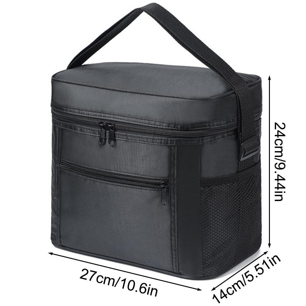 Large Capacity Portable Lunch Bag Oxford Cloth Ice Pack with Aluminum Foil Insulation for Takeaway Delivery Outdoor Use