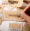 Ретро Мысли и Цветочные Тени 3D DIY Тисненые Стикеры для Ежедневника