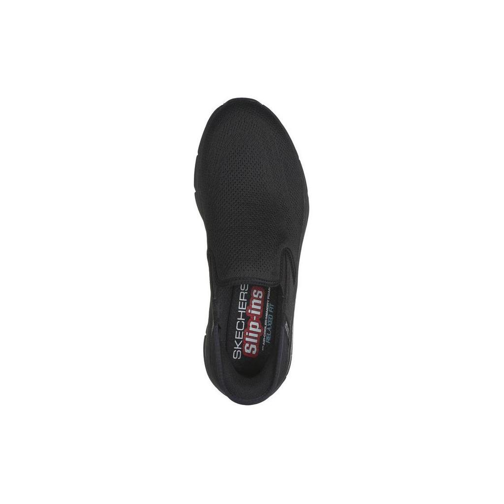 Skechers Слипоны Удобные Простые Универсальные Прочные Легкие Низкие Повседневная обувь Мужские кроссовки Черный 232463-BLK