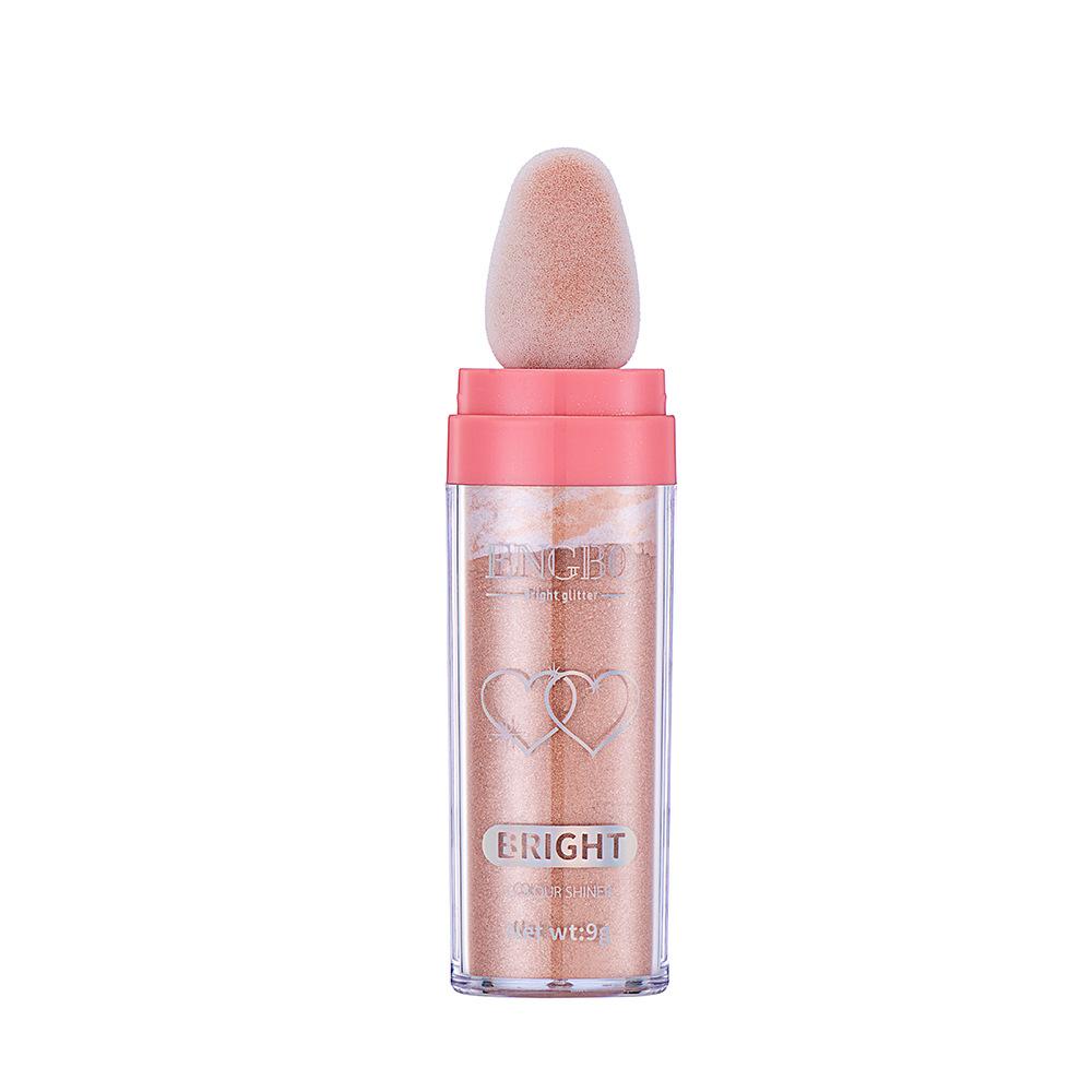 5 Colors Highlighter Powder, Body Brightens Face Blusher Patting Powder Highlighter Makeup Body Glitter Stick with Makeup
