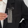 Преувеличенная Длинная Цепочка с Кисточками Брошь Многослойная Цепь DIY Ручная Работа Бусина Брошь Брюки Одежда Декор