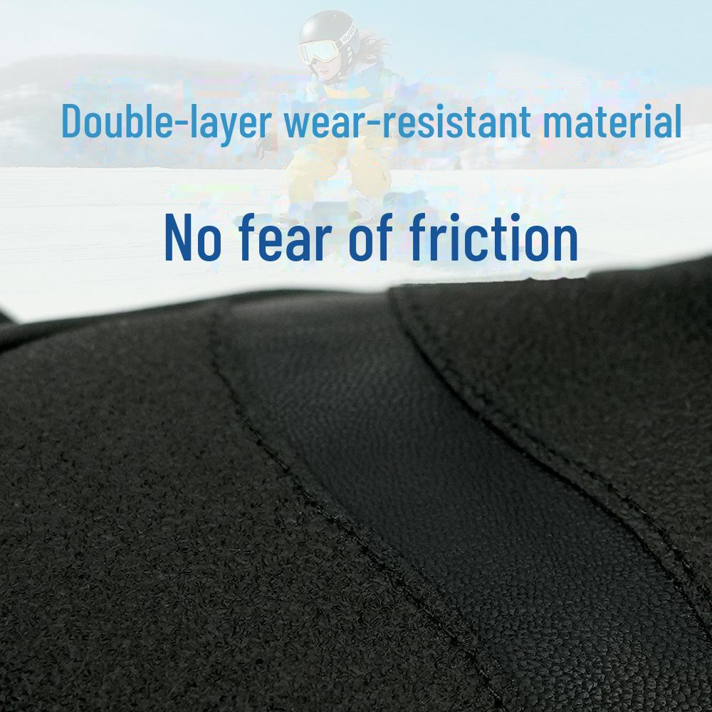 Детские зимние двухслойные водонепроницаемые горнолыжные перчатки 2024 года: Износостойкий и теплый