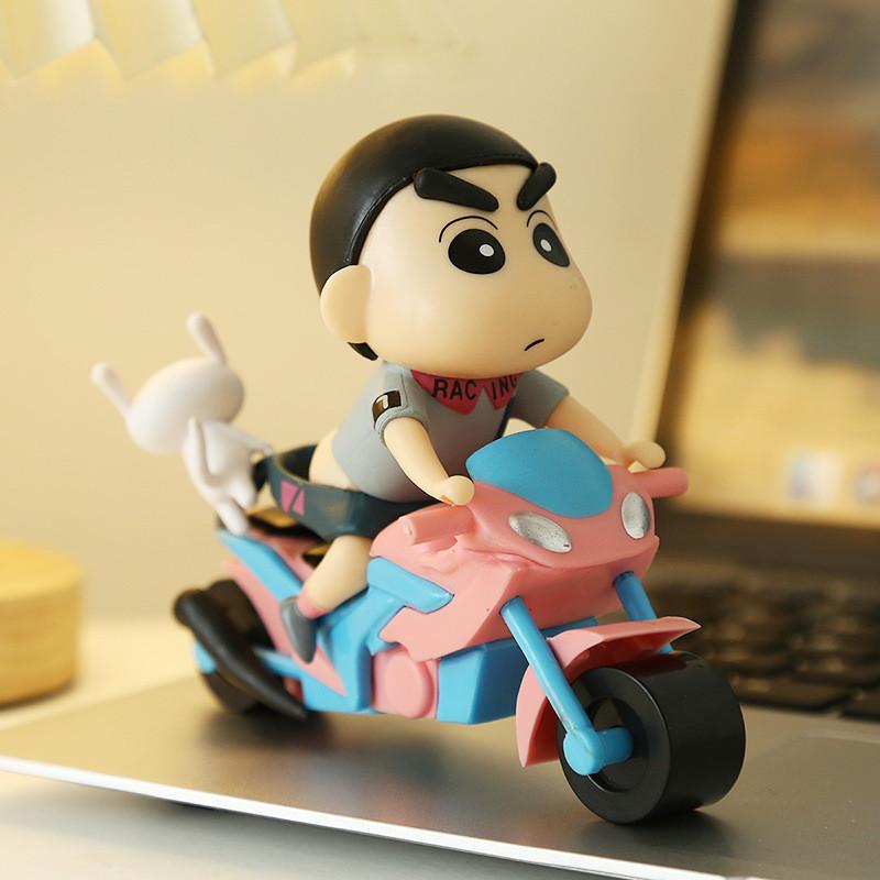 Креативная ПВХ фигурка мотоциклиста Шинноске, милая, необычная настольная декорация, идея для подарка