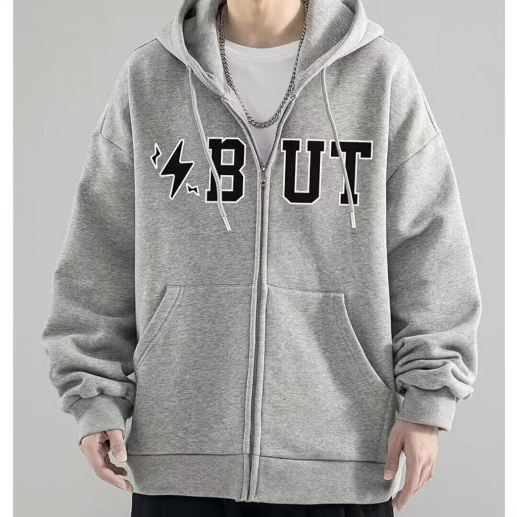 2024 Men's Trendy American Letterman Hoodie - Spring & Autumn Loose Fit Jacket