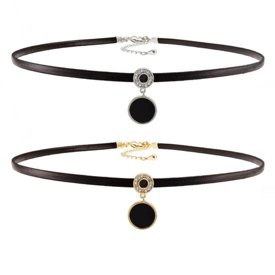 Yousheng темный стиль, женское ожерелье на ключице, круглый кулон, регулируемая длина, женское колье, ожерелье, ювелирное изделие, подарок