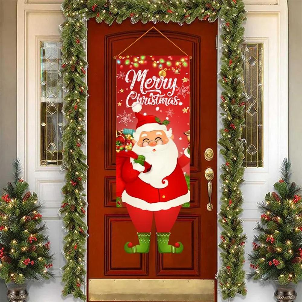 Мультяшный Рождественский флаг-вешалка 110 см Снеговик EIK Подвесной флаг Navidad Санта-Клаус Рождественский фон Декор для вечеринки