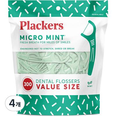Зубная нить Flackers Micro Mint, 300 шт., 4 шт.