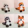 Plush Fox Raccoon Toy Animal Stuffed Doll Cartoon Bedroom Decoration Gift Kids